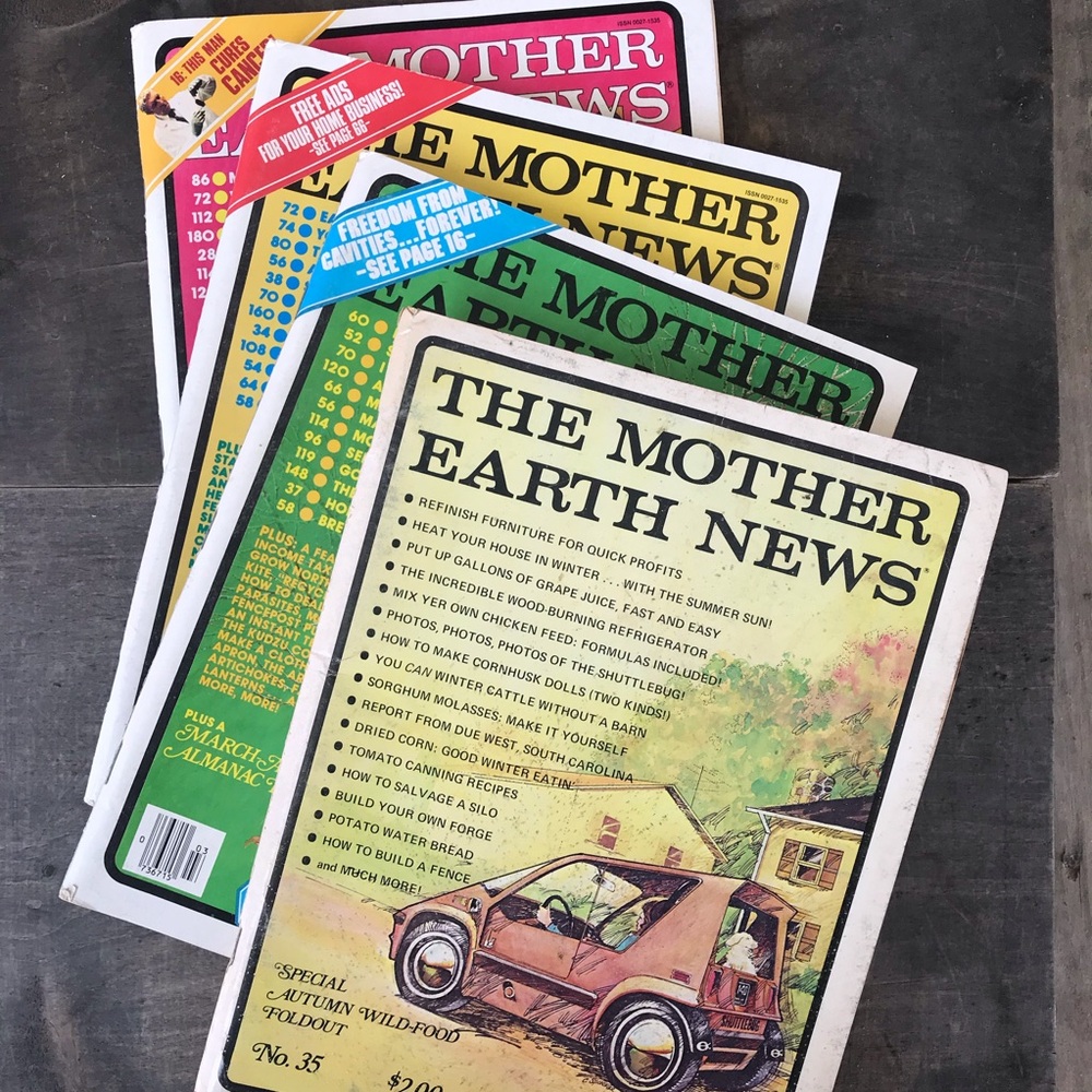 Lot of Vintage Mother Earth News Magazine